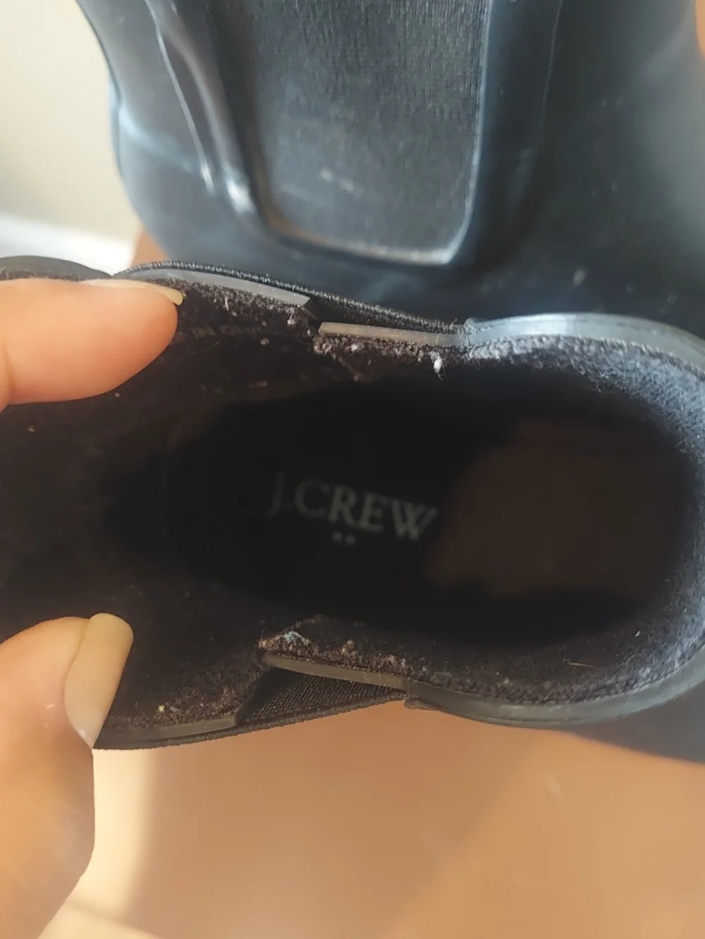 J Crew Black Chelsea Rain Boots - Slip-On Waterproof Ankle Boots